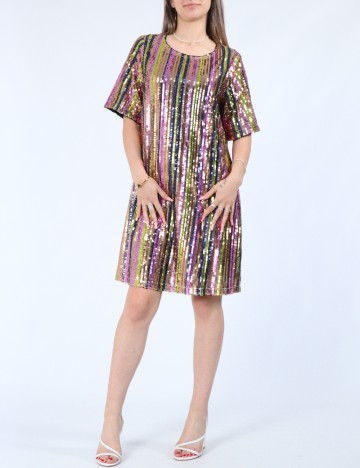 Rochie scurta Pieces, mix culori
