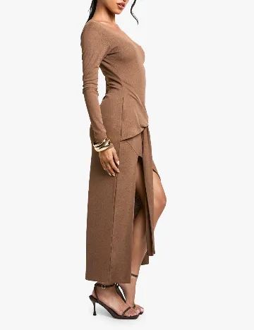 Rochie lunga Boohoo, maro Maro