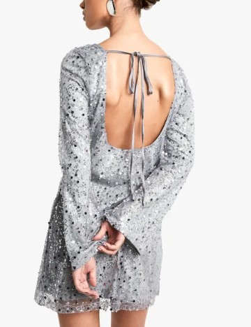 Rochie scurta Boohoo, gri