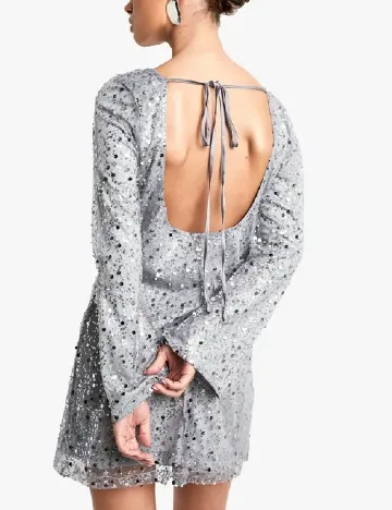 Rochie scurta Boohoo, gri