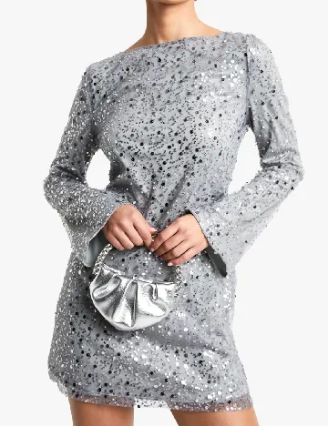 Rochie scurta Boohoo, gri