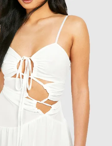 Rochie lunga Boohoo, alb