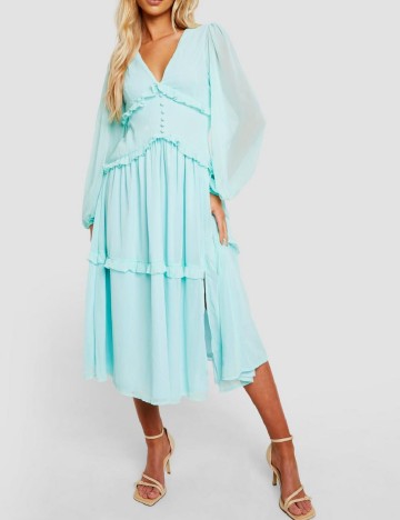 Rochie medie Boohoo, turcoaz