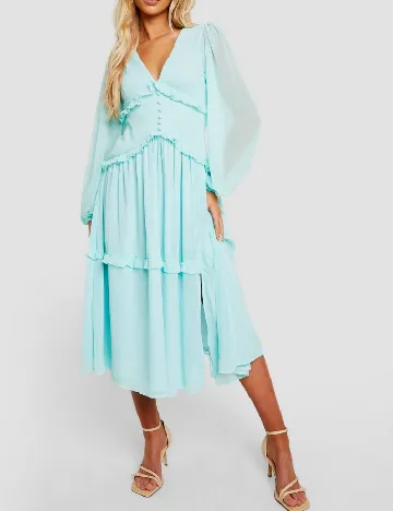 Rochie medie Boohoo, turcoaz