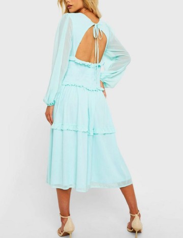 Rochie medie Boohoo, turcoaz