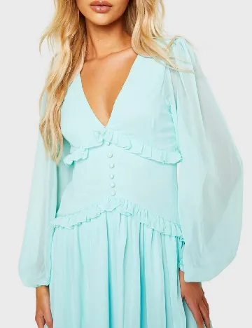 Rochie medie Boohoo, turcoaz