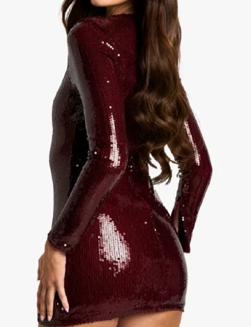 Rochie scurta Boohoo, visiniu