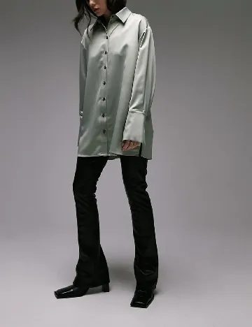 Camasa Oversize Top Shop, verde