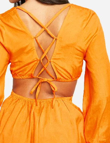 Rochie scurta Boohoo, portocaliu
