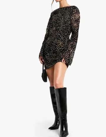 Rochie scurta Boohoo, animal print Animal print