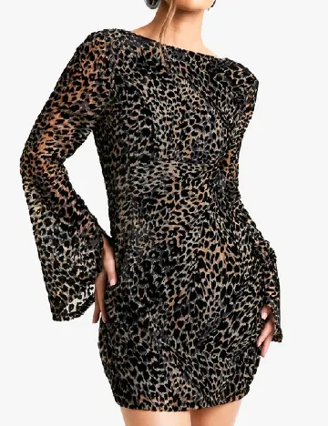 Rochie scurta Boohoo, animal print Animal print