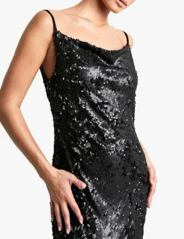 Rochie lunga Boohoo, negru