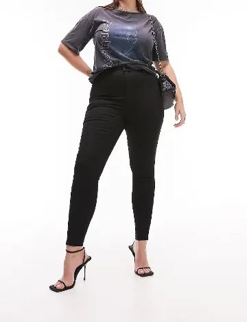 Blugi Top Shop Plus Size, negru Negru