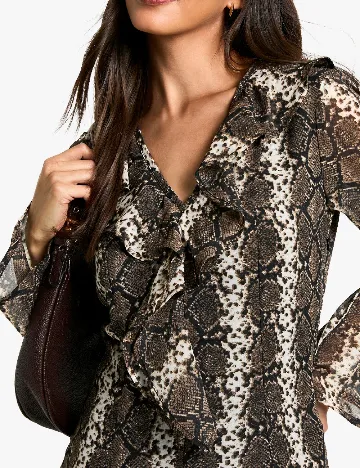 Rochie scurta Boohoo, imprimeu sarpe