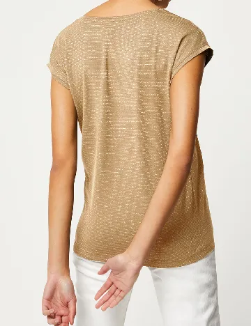 Tricou Pieces, bej
