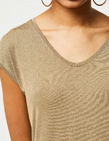 Tricou Pieces, bej