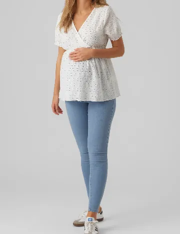 Bluza Vero Moda Maternity, alb