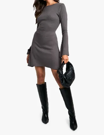Rochie scurta Boohoo, gri