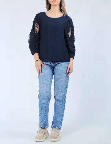 Bluza Vero Moda, bleumarin Albastru