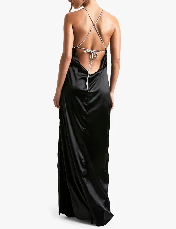 Rochie lunga Boohoo, negru