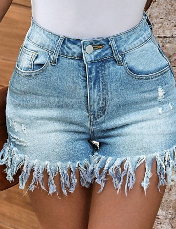 Pantaloni scurti SHEIN, albastru