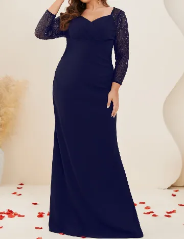 Rochie lunga SHEIN CURVE, bleumarin