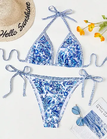 Costum de baie SHEIN CURVE, albastru