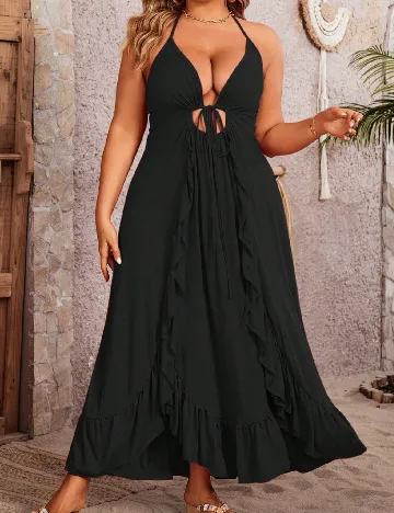 Rochie lunga SHEIN CURVE, negru Negru