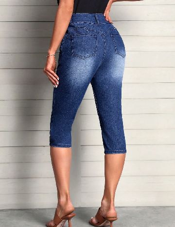 Pantaloni scurti SHEIN, albastru
