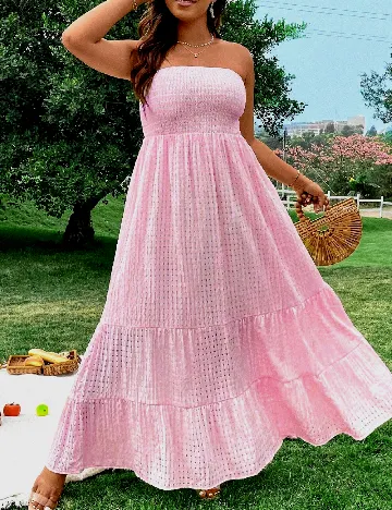 Rochie lunga SHEIN CURVE, roz Roz