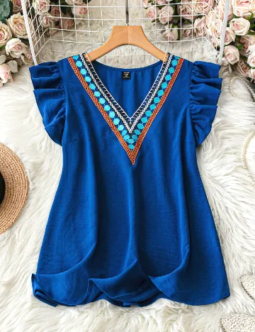 Bluza SHEIN CURVE, albastru