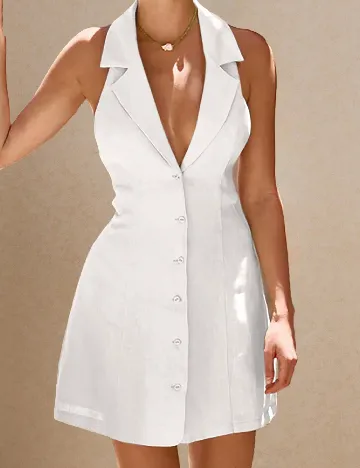 Rochie scurta SHEIN, alb Alb