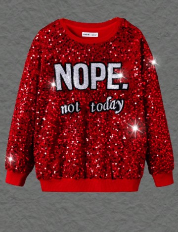Bluza Shein Kids, rosu