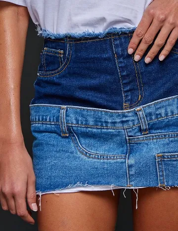 Fusta PRETTYLITTLETHING, albastru