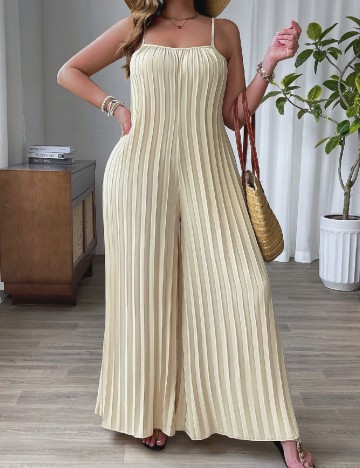 Salopeta SHEIN CURVE, crem