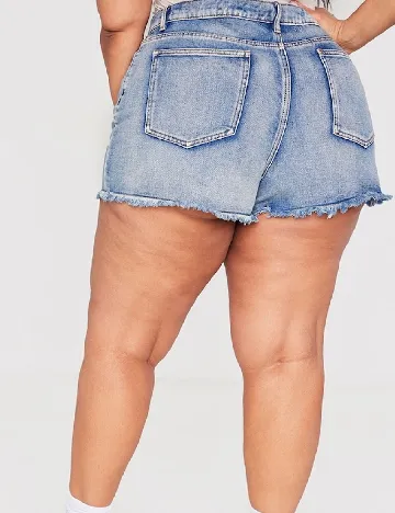 Pantaloni scurti PRETTYLITTLETHING Plus Size, albastru