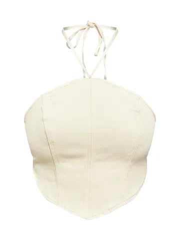 Top PRETTYLITTLETHING, crem
