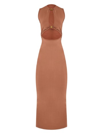 Rochie lunga PRETTYLITTLETHING, maro