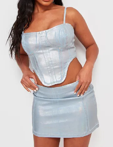 Fusta PRETTYLITTLETHING, albastru