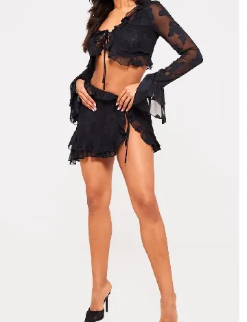 Fusta PRETTYLITTLETHING, negru
