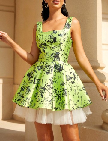 Rochie scurta Miss ord, verde