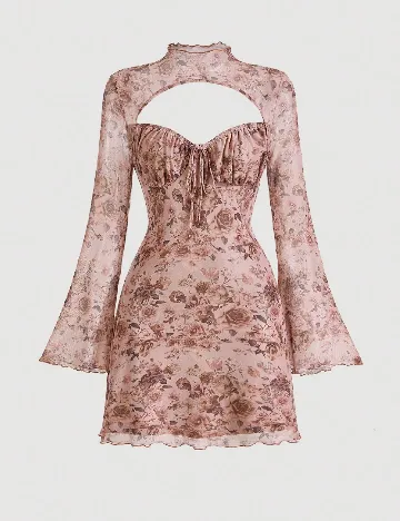 Rochie scurta SHEIN, roz pudra