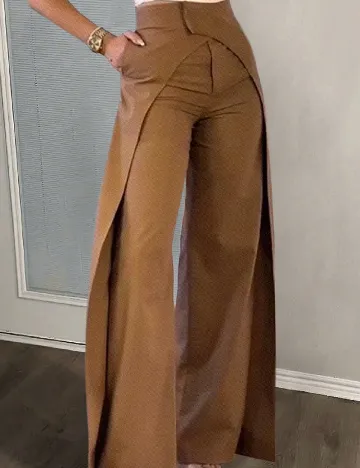 Pantaloni SHEIN, maro Maro