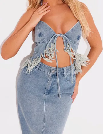 Top PRETTYLITTLETHING, albastru Albastru
