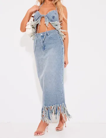 Top PRETTYLITTLETHING, albastru Albastru