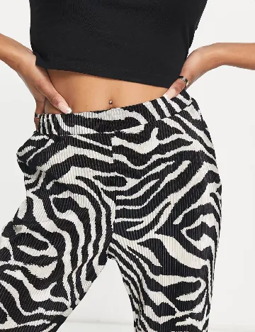 Pantaloni ASOS, negru/alb