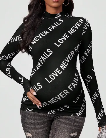 Bluza SHEIN Maternity, negru