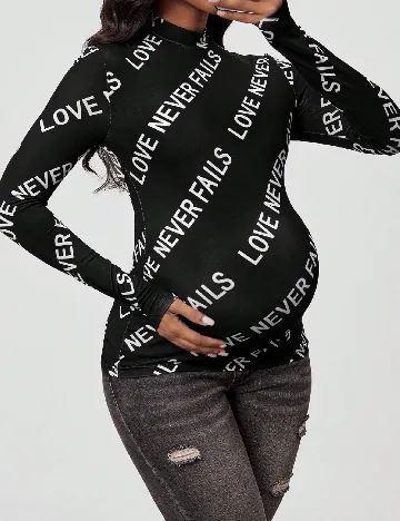 Bluza SHEIN Maternity, negru