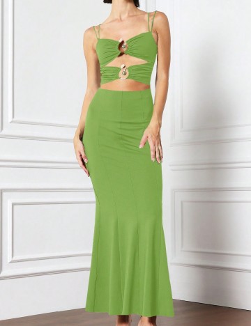 Rochie lunga Missguided, verde