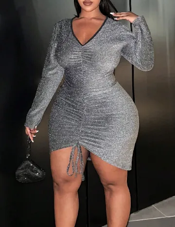 Rochie scurta SHEIN CURVE, gri
